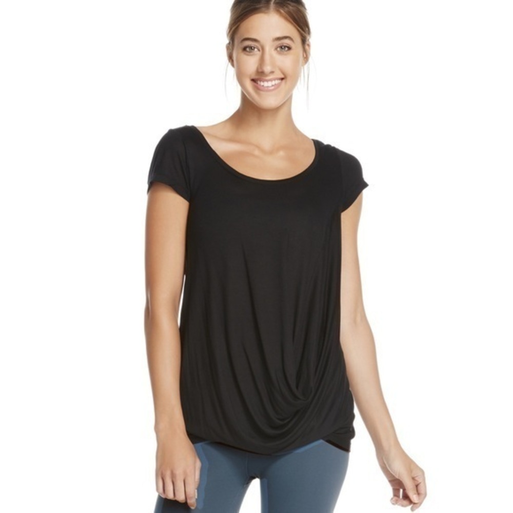 Fabletics Marigold Black Tee Shirt X-Small